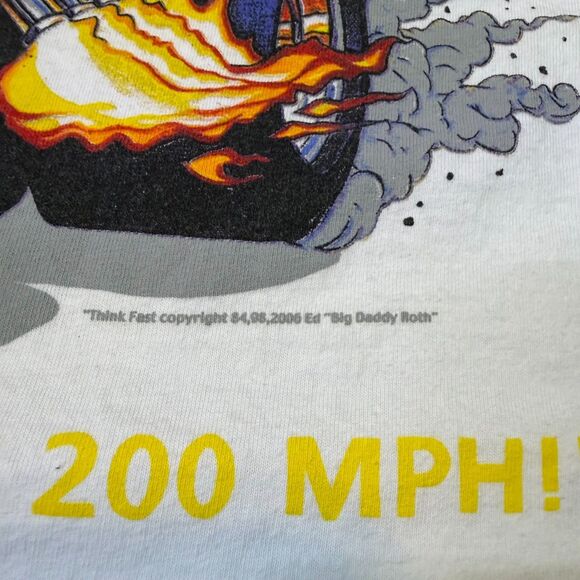 Rat Fink THINK FAST T-Shirt 2XL Ed Roth Hot Rod Drag Racing Big Daddy - Picture 10 of 12